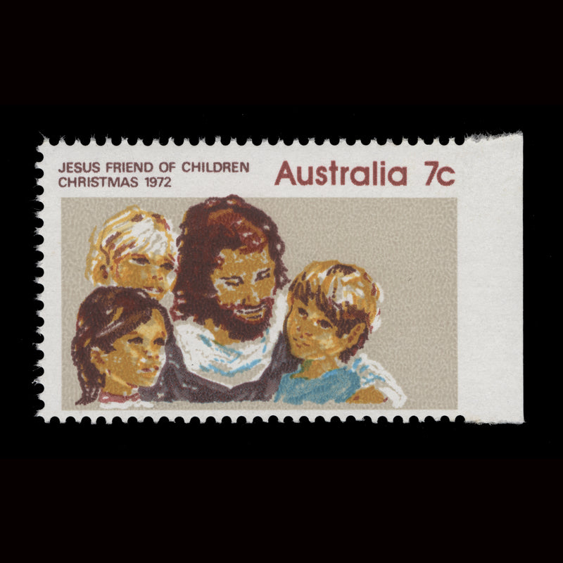 Australia 1972 (Variety) 7c Christmas imperforate to right margin