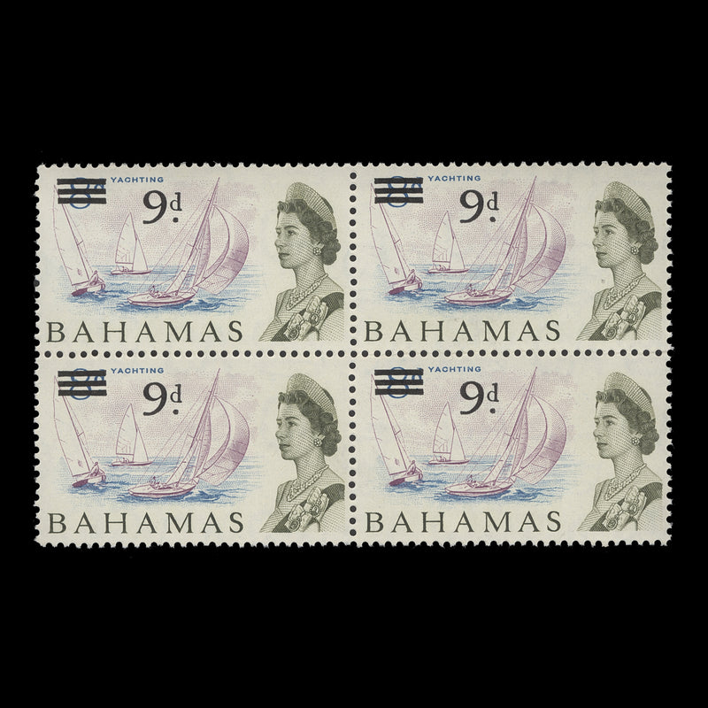 Bahamas 1965 (MNH) 9d/8d Yachting block