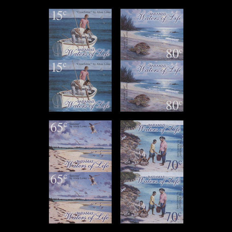 Bahamas 2003 Waters of Life imperf proof pairs