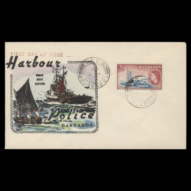 Barbados 1954 Harbour Police first day cover