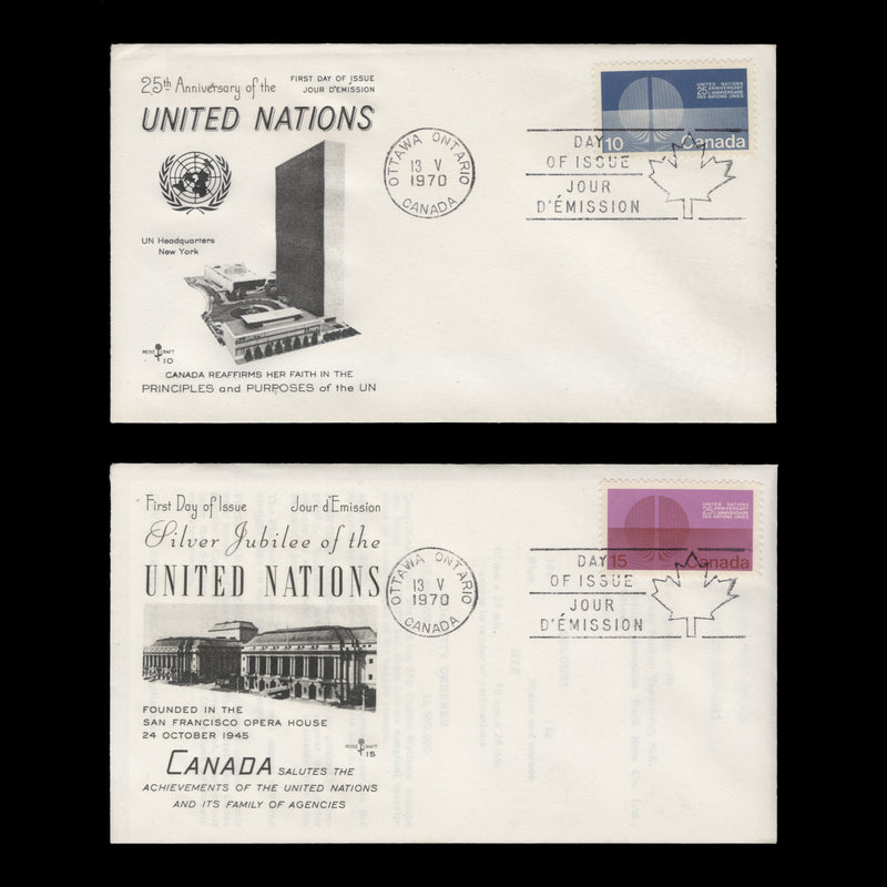 Canada 1970 United Nations Anniversary first day covers, OTTAWA