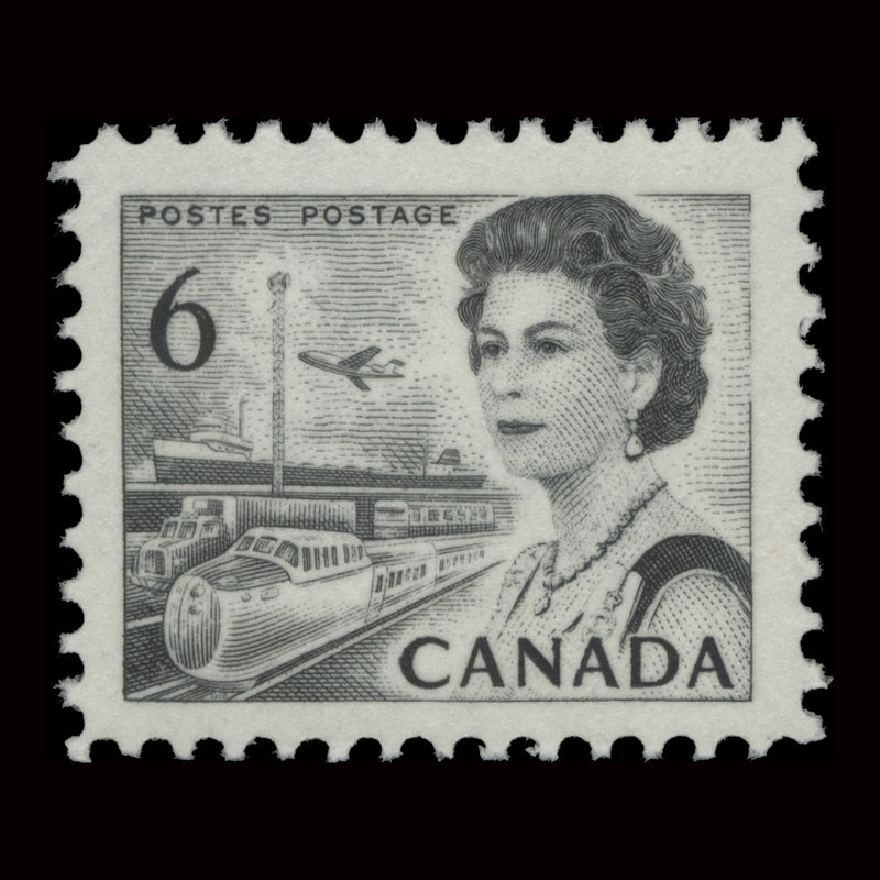 Canada 1972 (Variety) 6c Queen Elizabeth II printed on the gummed side