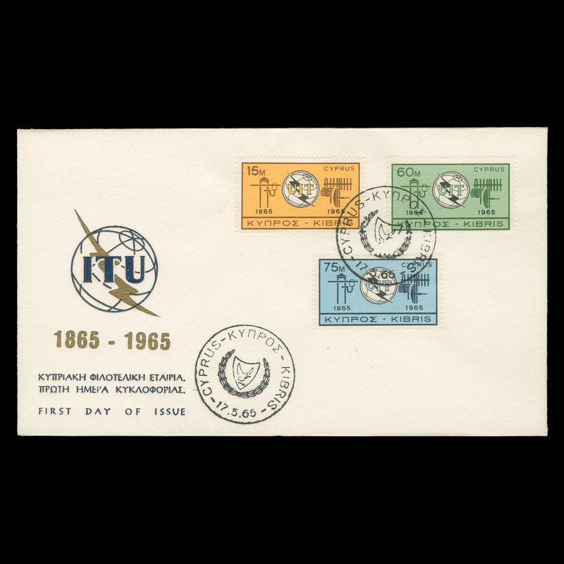 Cyprus 1965 ITU Centenary first day cover
