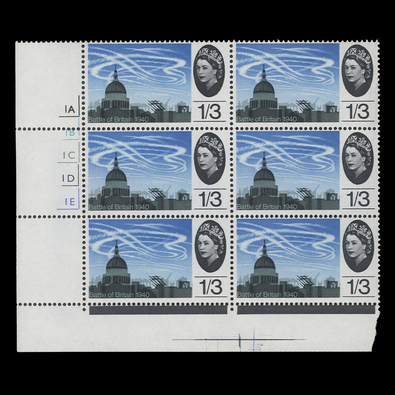 Great Britain 1965 (MNH) 1s3d Battle of Britain ordinary cylinder block
