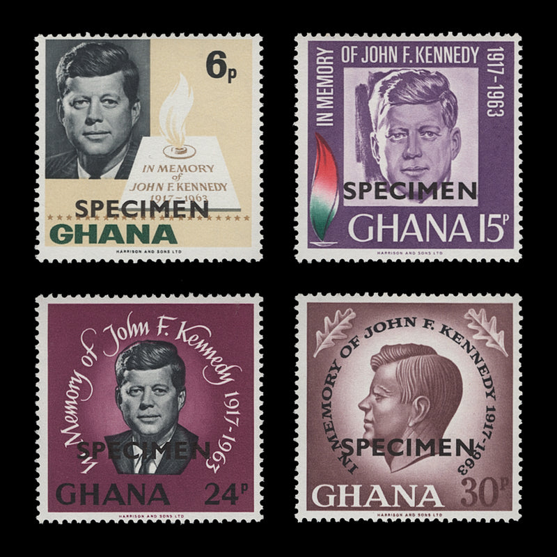Ghana 1965 (MNH) Kennedy Commemoration SPECIMEN set