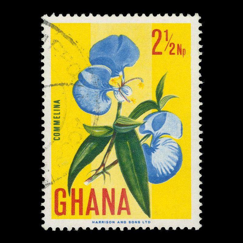 Ghana 1967 (Variety) 2½np Commelina with upright watermark