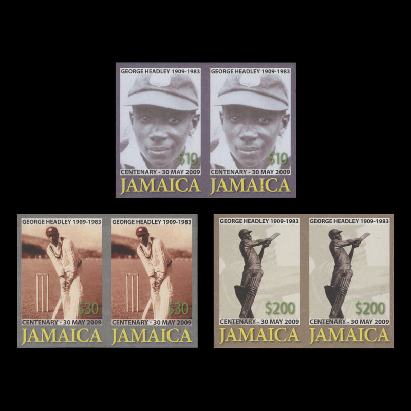 Jamaica 2009 George Headley Centenary imperf proof pairs