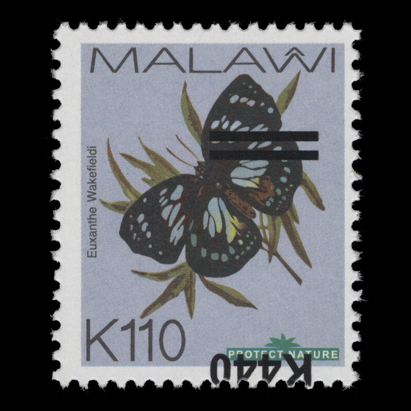 Malawi 2023 (Variety) K440/K110 Euxanthe Wakefieldi with inverted surcharge