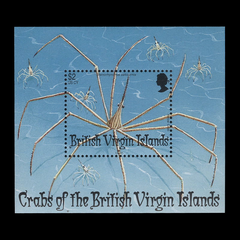 British Virgin Islands 1997 (MNH) $2 Arrow Crab miniature sheet