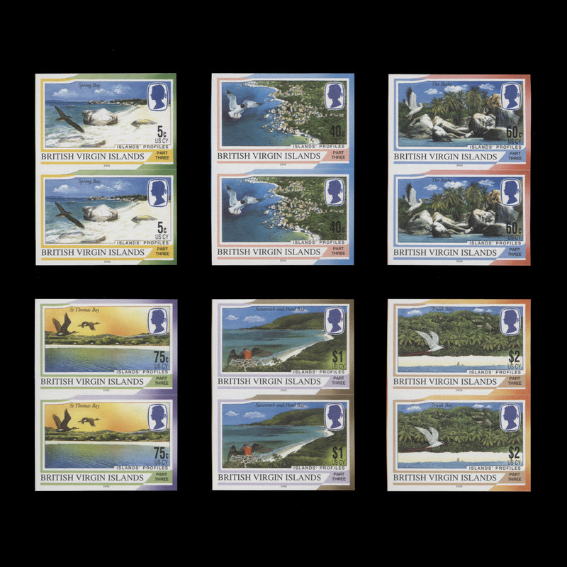 British Virgin Islands 2002 Island Profiles/Virgin Goada imperforate proof pairs