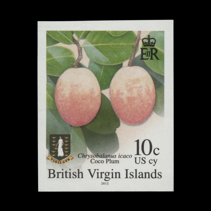 British Virgin Islands 2012 Coco Plum imperforate proof single