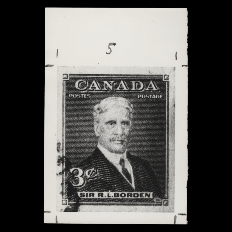Canada 1951 Robert Borden photographic proof
