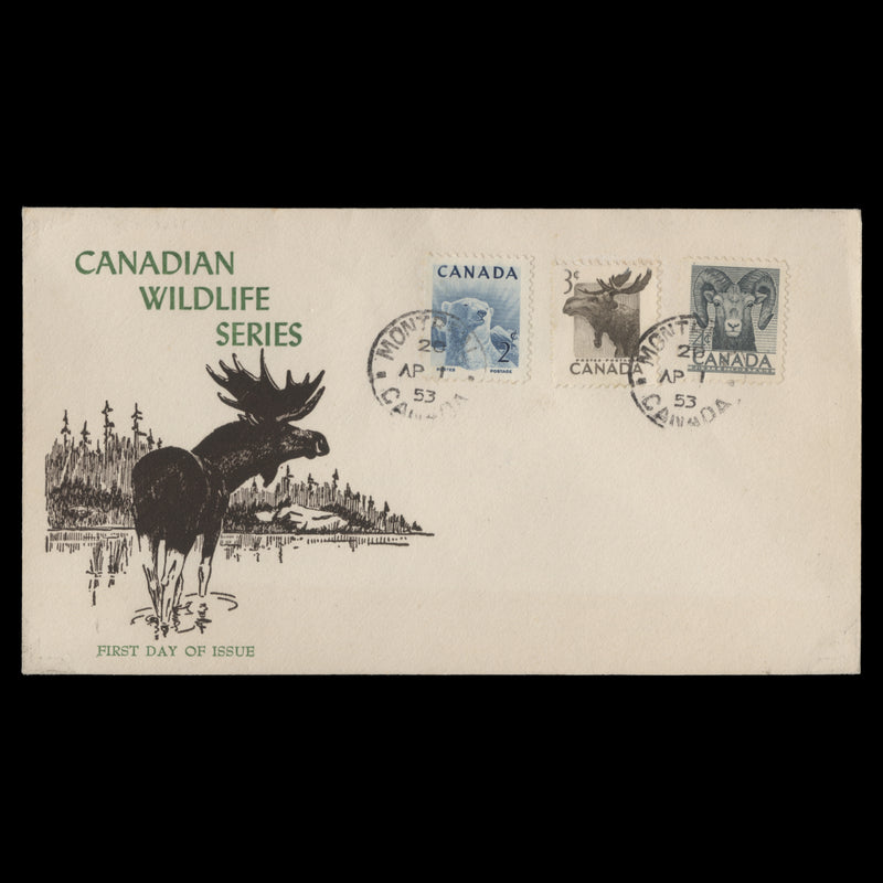 Canada 1953 National Wildlife Week first day cover, MONTREAL