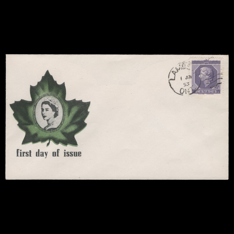 Canada 1953 (FDC) 4c Coronation, LAMBETH