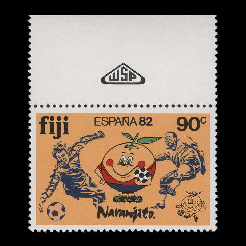Fiji 1982 (Variety) 90c World Cup Football, Spain with watermark to right