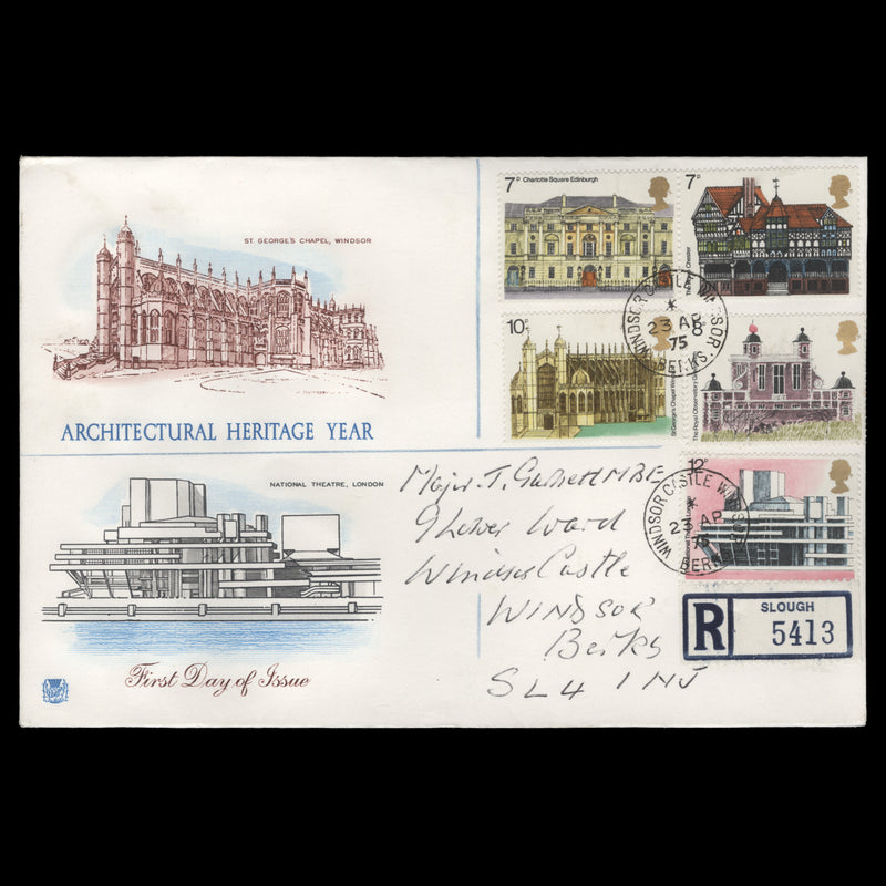 Great Britain 1975 Architectural Heritage Year first day cover, WINDSOR CASTLE