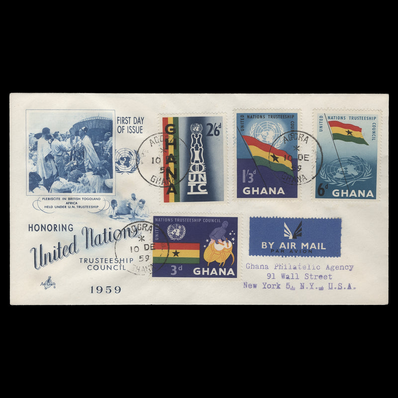 Ghana 1959 United Nations Trusteeship Council first day cover, ACCRA