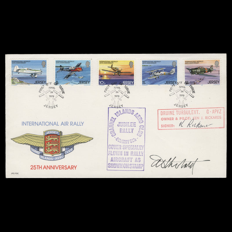 Jersey 1979 Air Rally Anniversary first day cover signed by designer