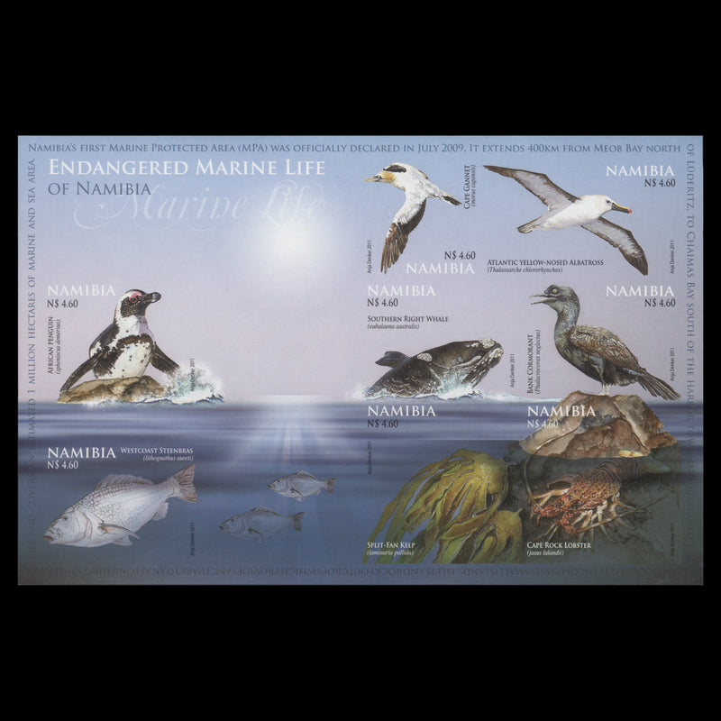 Namibia 2011 (MNH) Endangered Marine Life imperf miniature sheet