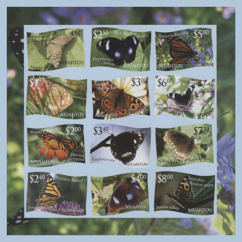 Niuafo'ou 2012 Butterflies imperf proof sheetlet