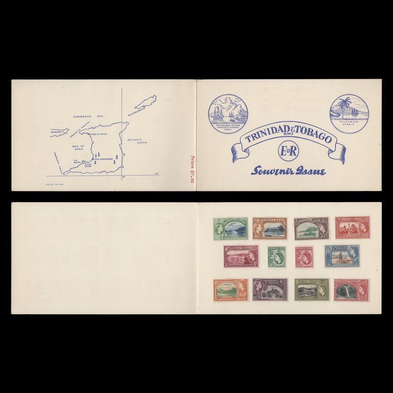 Trinidad & Tobago 1953 Definitives souvenir folder priced $7.30