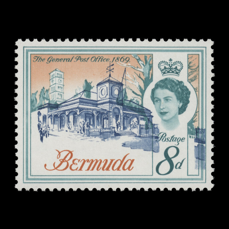 Bermuda 1967 (Variety) 8d General Post Office with blue shift