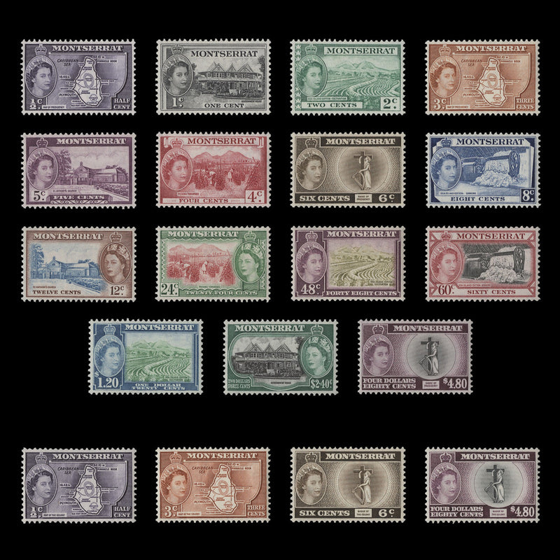 Montserrat 1953 (MLH) Definitives, types I and II