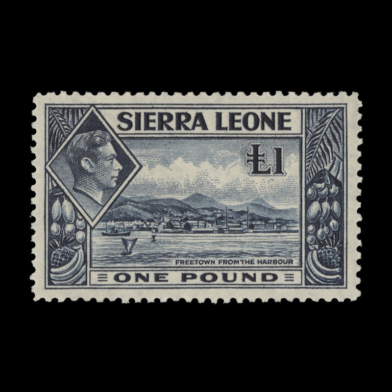 Sierra Leone 1938 (MNH) £1 Freetown from the Harbour
