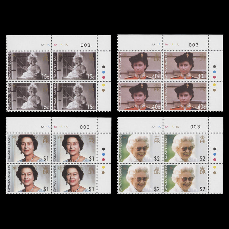 Cayman Islands 2006 (MNH) Queen Elizabeth II's Birthday plate blocks