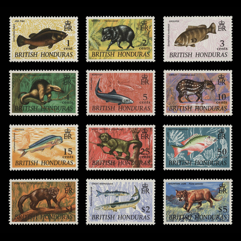 British Honduras 1968 (MLH) Wildlife Definitives