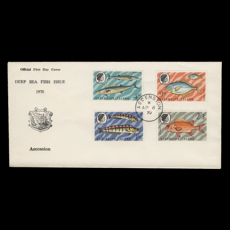 Ascension 1970 Fishes iillustrated first day cover