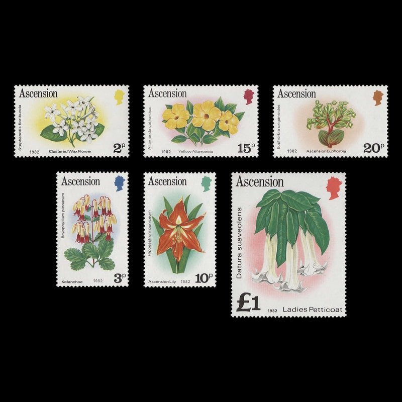 Ascension 1982 (MNH) Flowers Definitives with '1982' imprint