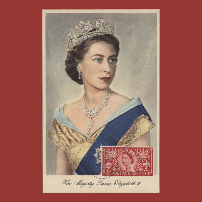 Great Britain 1953 (FDC) 2½d Coronation, HARROW