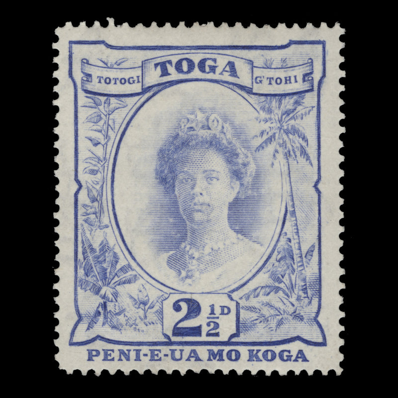 Tonga 1942 (Variety) 2½d Queen Salotte with recut value