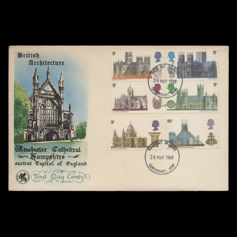 Great Britain 1969 Cathedrals first day cover, CANTERBURY