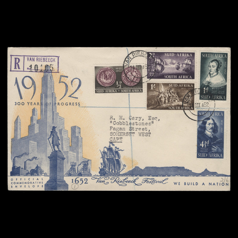 South Africa 1952 Van Riebeeck Tercentenary first day cover