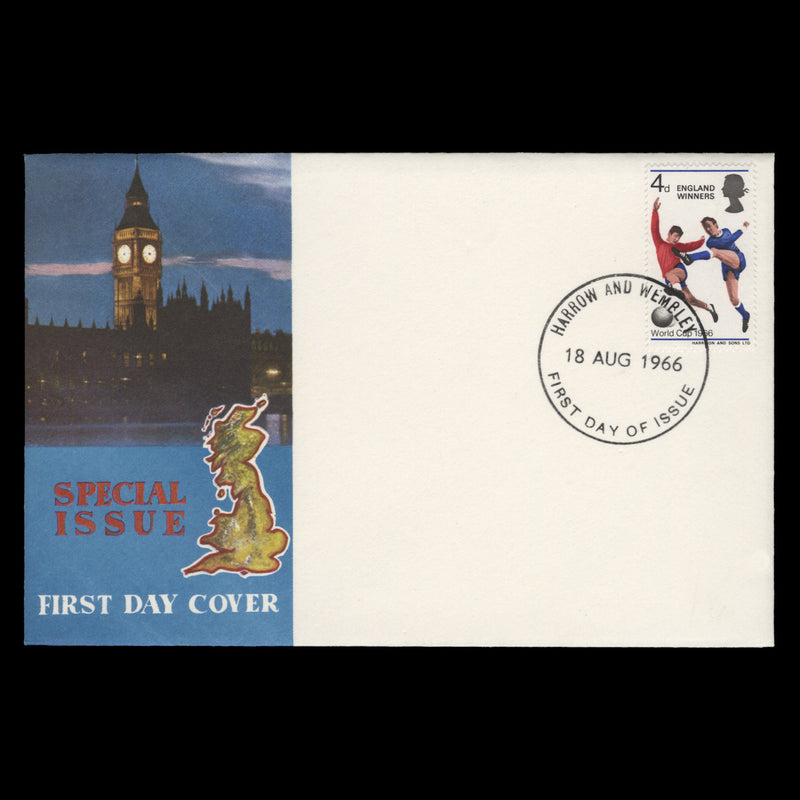 Great Britain 1966 England Winners first day cover, WEMBLEY