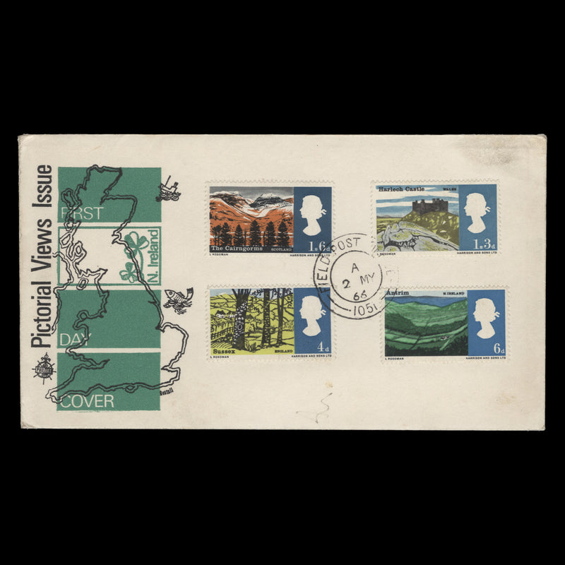 Great Britain 1966 Landscapes ordinary first day cover, FIELD POST OFFICE