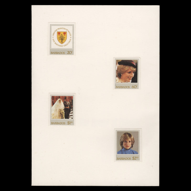Barbados 1982 Princess of Wales Birthday imperf proofs