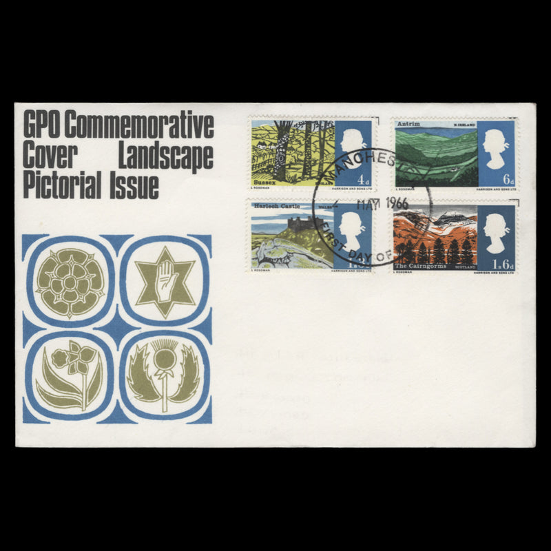 Great Britain 1966 Landscapes ordinary first day cover, MANCHESTER