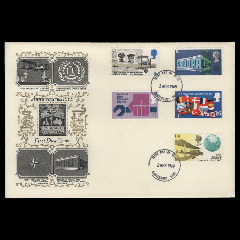 Great Britain 1969 Anniversaries first day cover, CANTERBURY