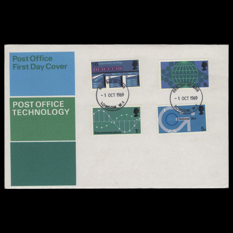 Great Britain 1969 Post Office Technology first day cover, LONDON W1