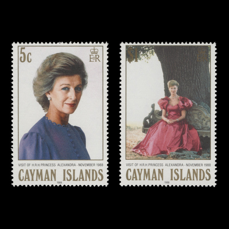 Cayman Islands 1988 (MNH) Princess Alexandria Visit set