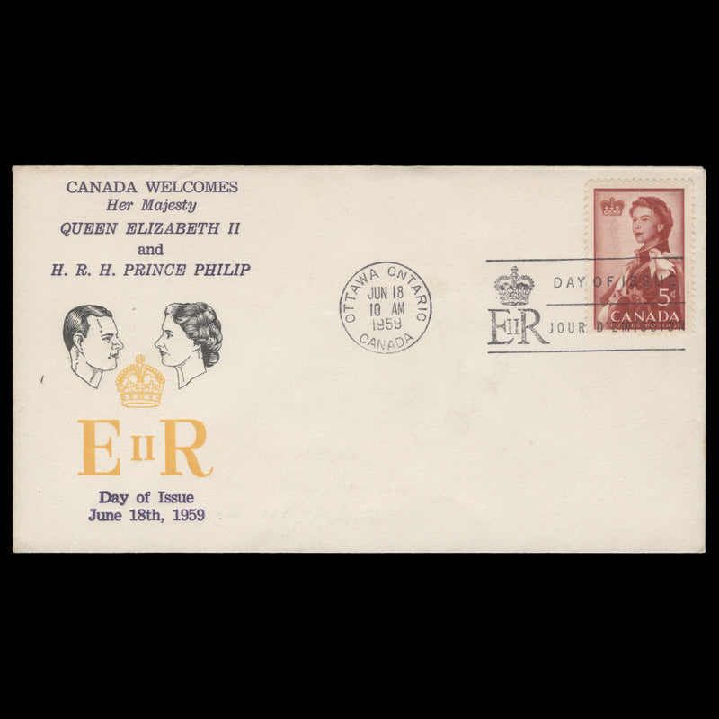 Canada 1959 Royal Visit first day cover, OTTAWA