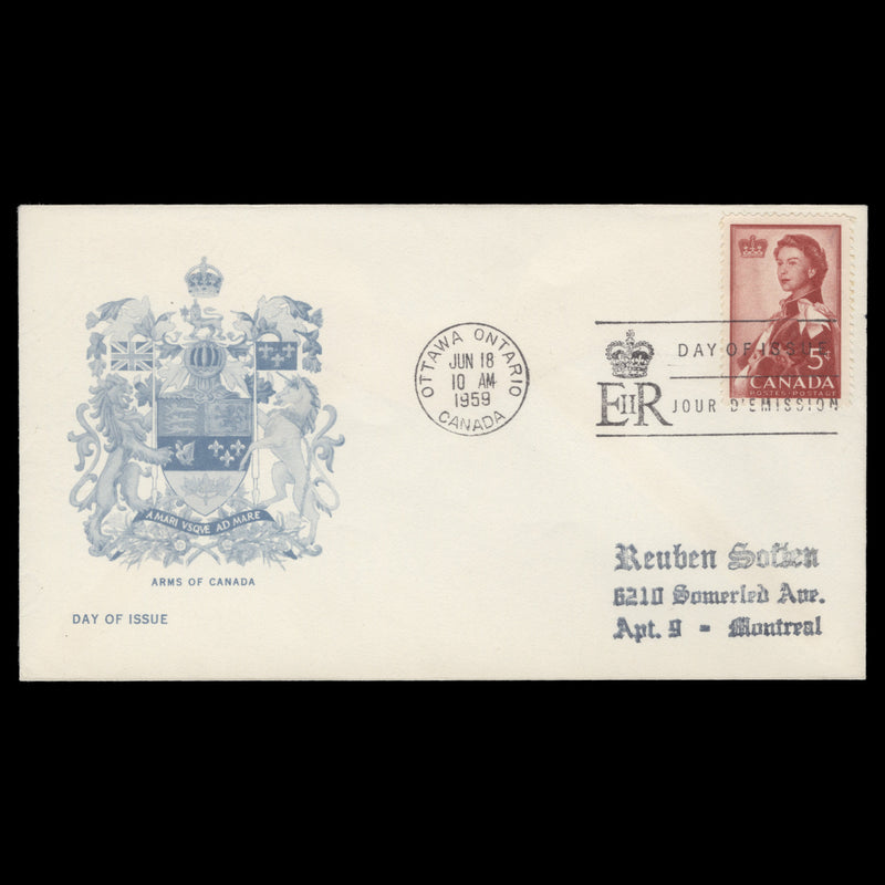 Canada 1959 Royal Visit pair first day cover, OTTAWA