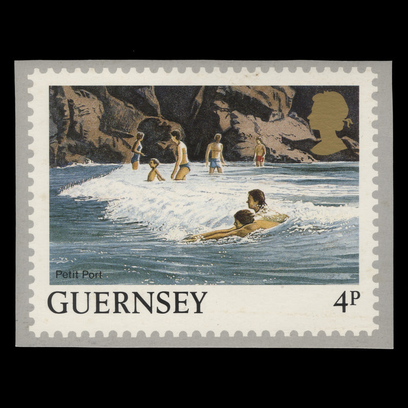 Guernsey 1984 (Variety) 4p Petit Port trial PHQ card