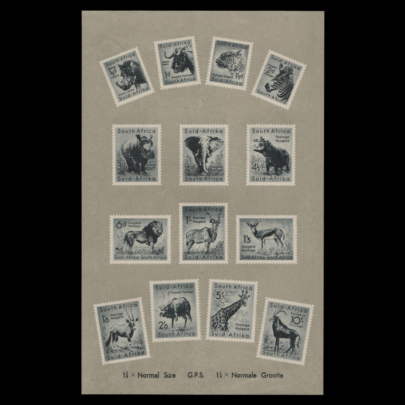 South Africa 1954 Wildlife Definitives post office publicity poster