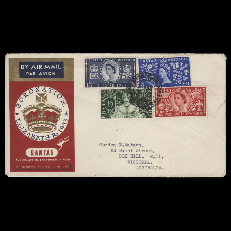 Great Britain 1953 Coronation first day cover, WHITBURN