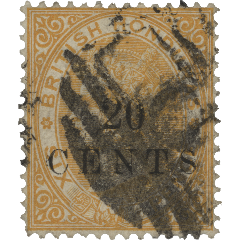 British Honduras 1888 (Used) 20c/6d Yellow
