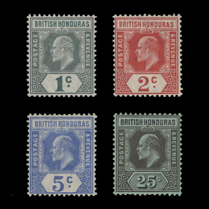 British Honduras 1908 (MMH) King Edward VII Definitives